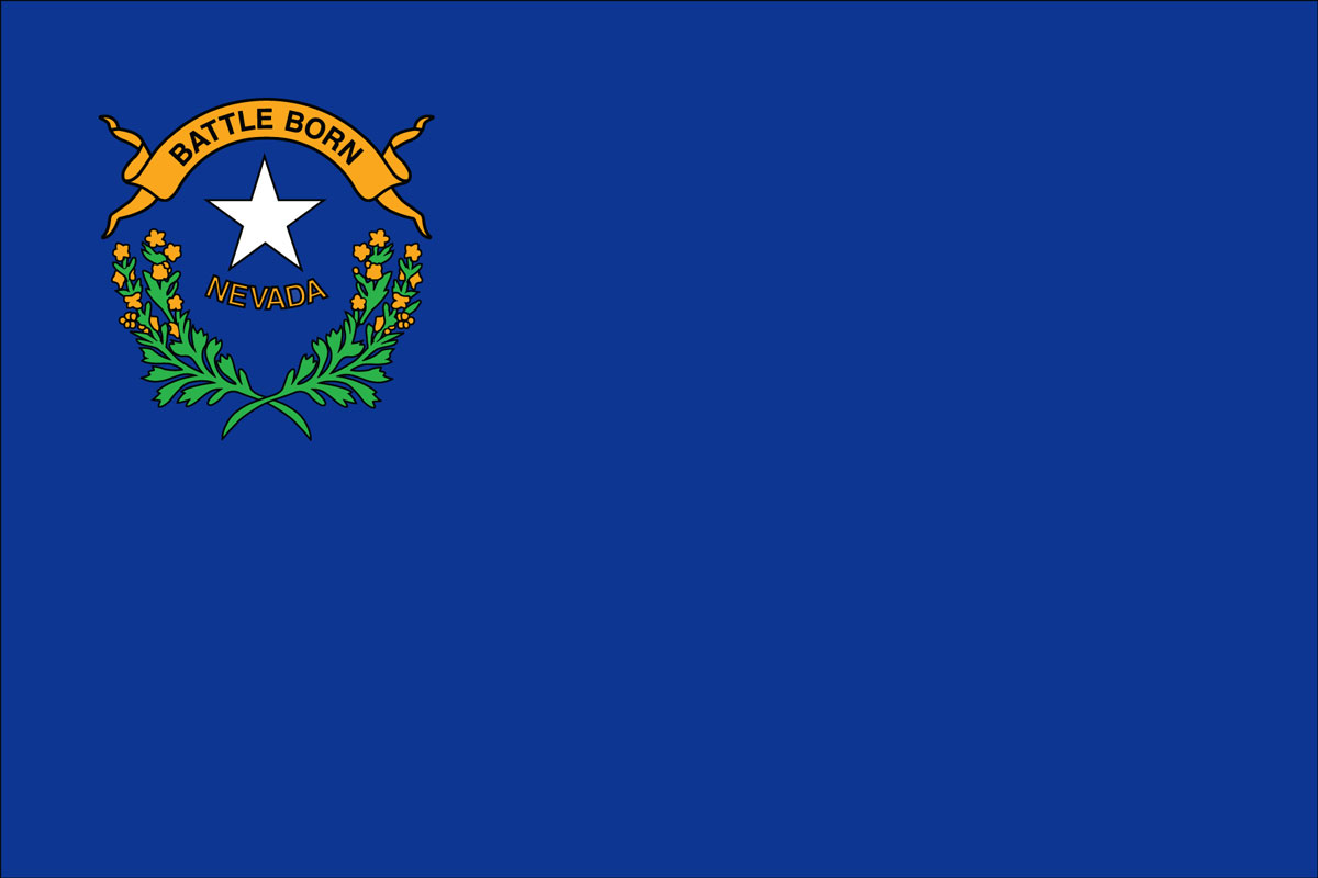 12x18" Nylon flag of State of Nevada